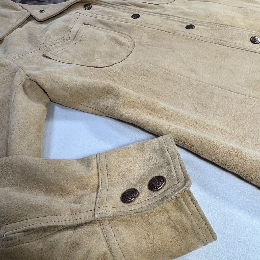1970s Vintage New England Sportswear Co Suede Jacket Women’s 10 USA Tan - Picture 3 of 14